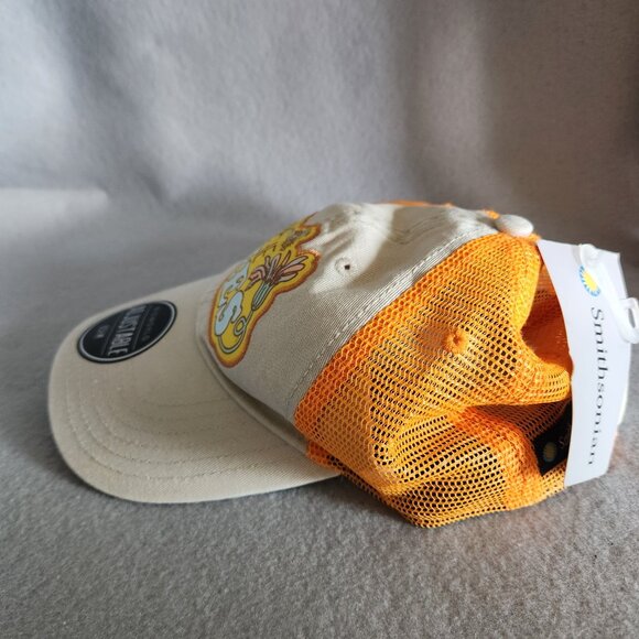 Save The Bees Baseball Hat Cap Smithsonian Tan Orange Adjustable Mesh Bioworld - Picture 3 of 10